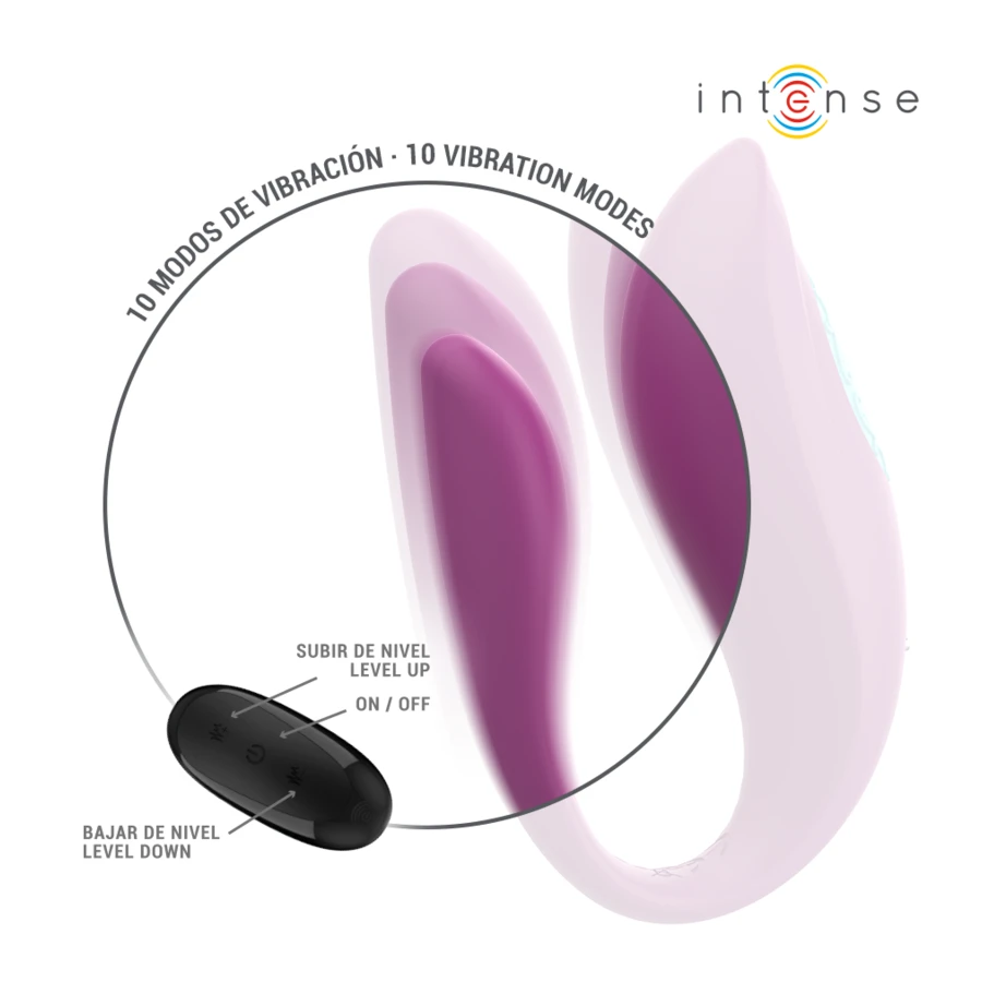 INTENSE - ANNIE VIBRATORE E STIMOLATORE A FORMA DI U TELECOMANDO VIOLA